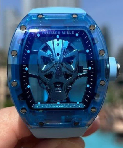 Richard Mille Replica Watch RM 52-06 Tourbillon Mask Blue Sapphire